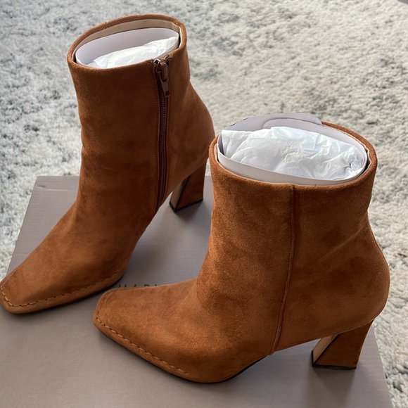 Charles & Keith Camel Suede Ankle Boots - Picture 3 of 8